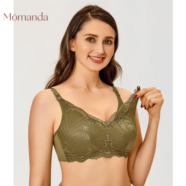 Bralettes For Nursing, Lace Wirefree Padded Maternity Support Bra